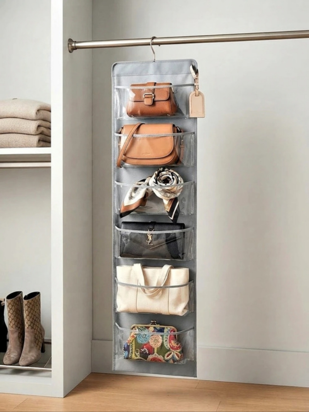 Hanging Closet Organizer Gray